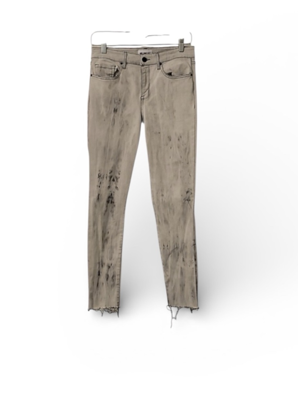 William Rast Tie Dye Perfect Ankle Skinny Jeans Gray Size 28